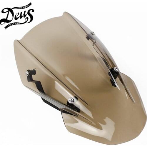 WindScreen Windshield Shield Screen Visor Wind Deflector with Bracket Double Bubble For Kawasaki Z650 Z 650 Z-650 2017- 2019