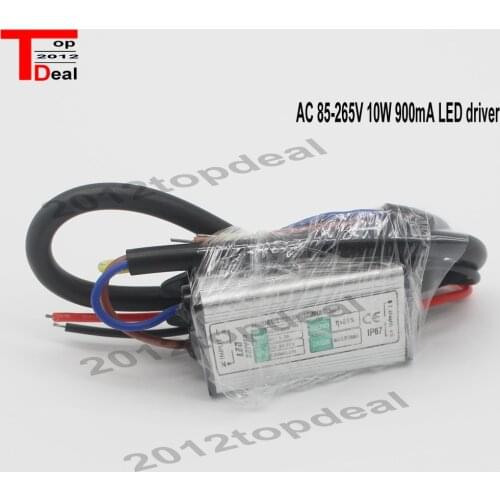Waterproof 10W 900mA 3-10V DC For High Power 10W LED Chip led Driver ; AC110V 220V input usage for 10w floodlight