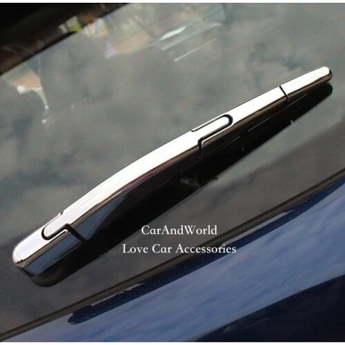 Rear tail window windshield windscreen wiper cap cover trim accessories For Renault Kadjar 2015 2016 2017 ABS chrome car styling