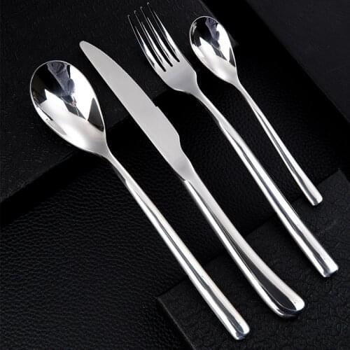 Western cutlery stainless steel moonlight Series 400 stainless steel cutlery spoon Western steak cutlery titanium plated coffee