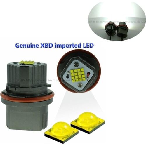 1 Pair 160W H7 LED Angel Eyes Marker Lights Bulbs For BMW E39 E53 E60 E61 E63 E65 E66 E87 525i 530i xi 545i X3 M5 X5 00-09