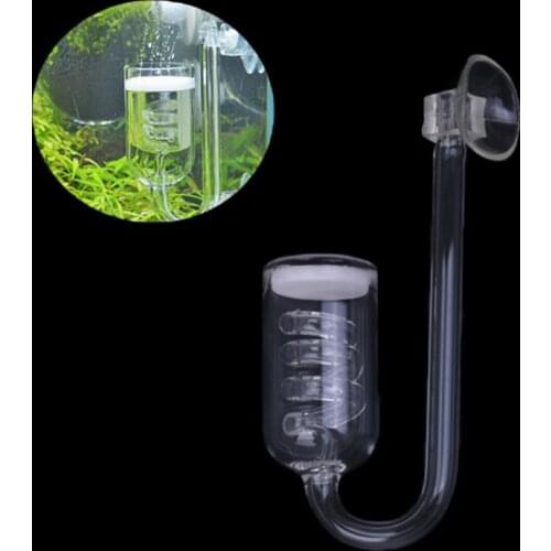 1PC Atomizer Aquarium Solenoid Regulator CO2 Atomizer Spiral Glass Tube CO2 Diffuser Plants Glass Tank