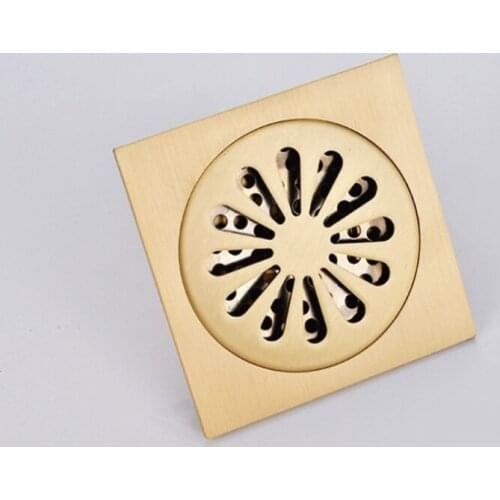 1pc Sun Flower Color Single Use Floor Drain Copper Deodorant European Color T-type Spring Core Floor Drain