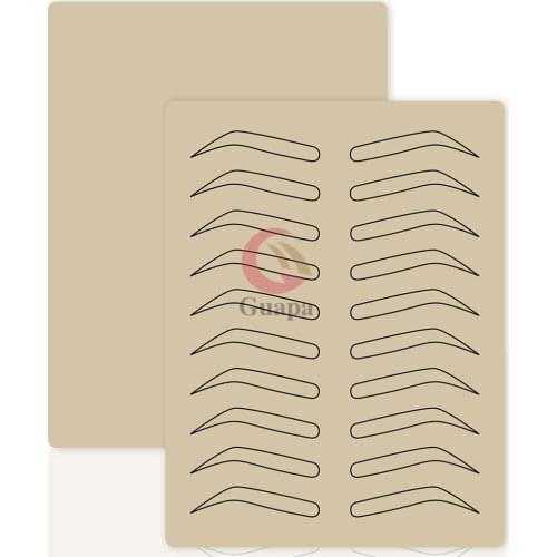 10pcs Microblading Tattoo Eyebrow Practice Skin Eyebrow Cosmetic Semi-PMU Eyebrow Training Skin Tattoo Supplies No Ink Needed