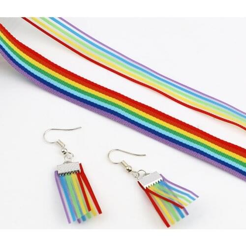 20 Yards Rainbow Polyester Webbing Strap Multicolor Transparent Straps For DIY Chokers Necklace Earring Jewelry Making Packing