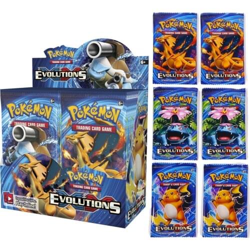 324pcs Pokemon cards All series TCG: Sun & Moon Series Evolutions Booster Box Collectible Trading Card Pokemon Game Kids Toys