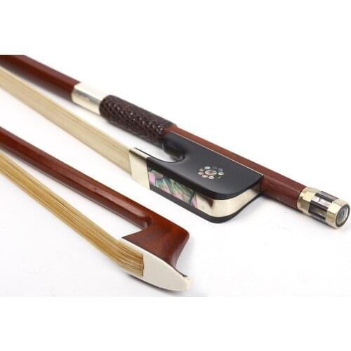 4/4 Cello Bow Brazilwood Great Balance Nice Shell inlaid Natural HorseTail