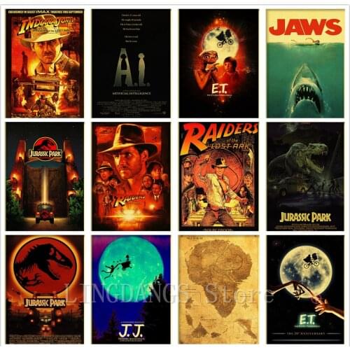 5D DIY Diamond Painting E.T. /JAWS/The Terminal/Jurassic Park Spielberg Movie Diamond Mosaic Embroidery Cross Stitch Home Decor