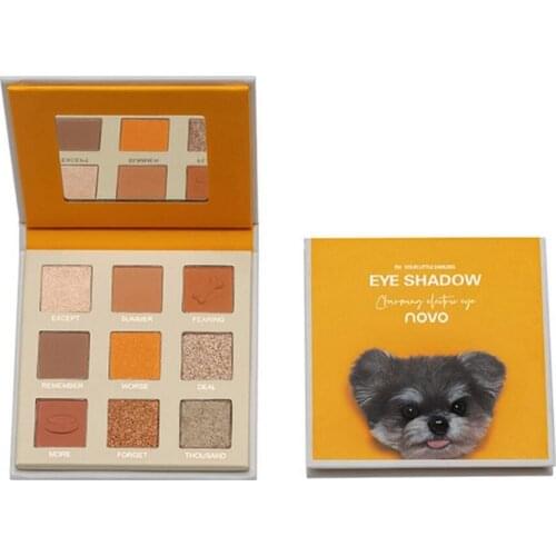 9 Colors Cartoon Cute Pet Silky Eye Shadow Sequins Girl Student Eye Shadow Matte Fine Flash