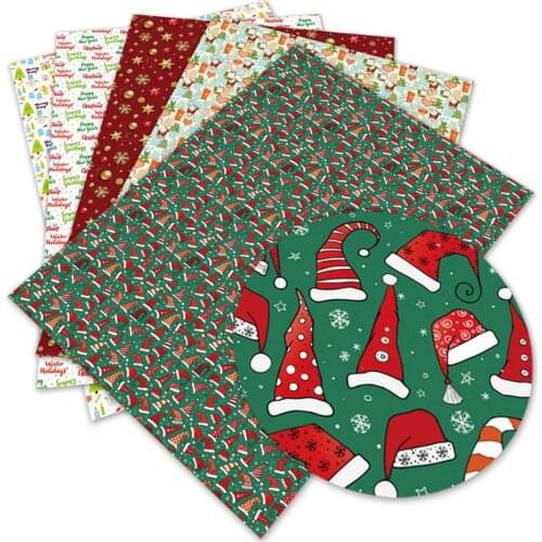 Diy accessories 30*136cm avocado flowers Printed Faux Synthetic Leather Sheets for Bow,DIY handmade Materials L2791