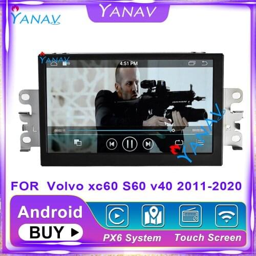 GPS Navigation Car Radio Tesla Style Car Stereo Receiver For Volvo XC60 S60 V40 2011-2020 Multimedia 2 Din Android DVD Player