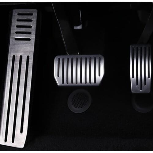 No Drilling Car Pedals for Tesla Model S Model X 2016 - 2020 Gas Fuel Brake Foot Rest Pedal Pads Mats Cover Accessories Parts