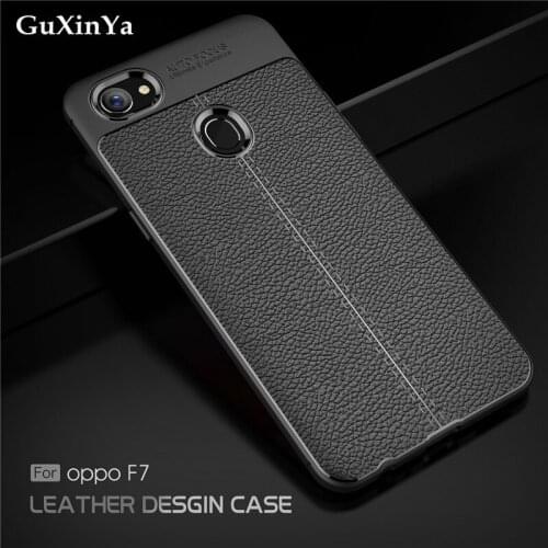 For OPPO F7 Cases Cover Luxury Leather ShockProof TPU Back Case For OPPO F7 Phone Fundas For OPPO F 7 Coque 6.23"