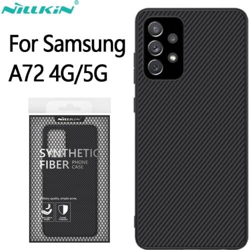 For Samsung Galaxy A72 5G Case Nillkin Synthetic Fiber Carbon Fiber PP Back Cover Case for A72 A52 4G Casing