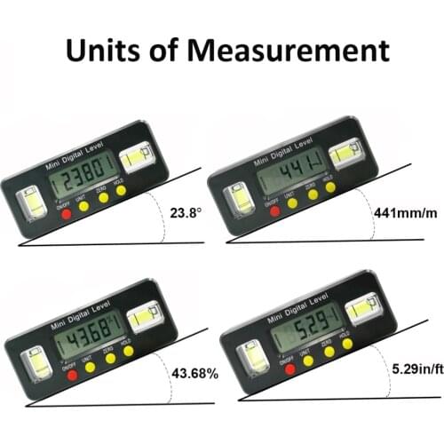 Mini Digital Protractor Inclinometer level meter Digital Bevel Box 4 x 90 degree Range + Magnetic Base
