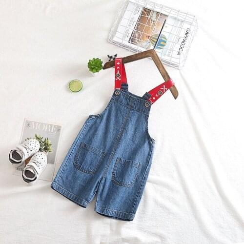 Toddler Kids Denim Overalls Summer New Baby Girls Boys Casual Denim Short Pants Fashion Children Suspender Shorts Kids Jumpsuits
