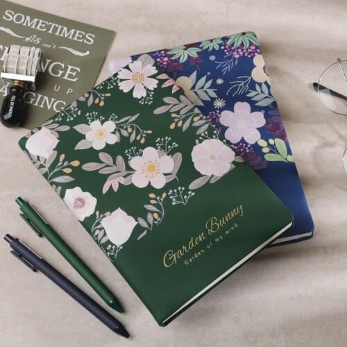Kawaii Notebook A5/A6 Planner Agenda Floral PU Leather Diary Journal Notepad Writing Book School Supplies Office Stationery Gift