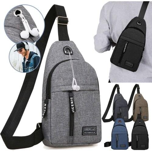 Men Women Crossbody Bags Small Canvas Chest Pack Fashion Leisure Sports Bag Multifunction Mini Waist Chest Bag