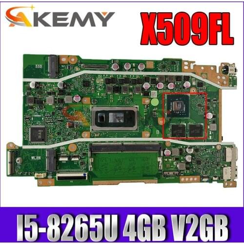 X509FL laptop mainboard W/ I5-8265U 4GB V2GB For ASUS Vivobook X509F X509FB X509FJ X509FL original motherboard mainboard test ok