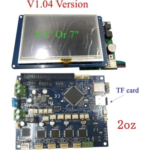 V1.04 Duet 2 Wifi Upgrades Control board DuetWifi 32bit Motherboard With 7inch PanelDue Touch Screen Controller