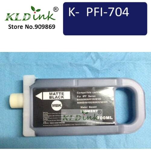 KLDINK - PFI-706MBK Matte Black Ink Cartridge ( PFI-704 6680B001 Ink) compatible with ImagePrograf iPF8300, iPF8400S, iPF9400