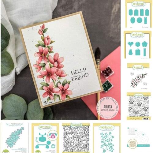 Hello Stars Stamps And Dies Flower Metal Cutting Dies New Arrival 2021 Scrapbook Diary Decoration Phone Stencil Embossing Big