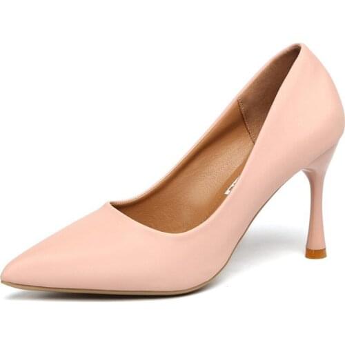 Fashion trend comfortable pointed toe single shoes women stiletto single shoes work shoes women