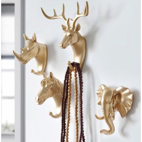 Deer Antler Wall Hanger Clothes Wall Hanger Self Adhesive Display Racks Key Hanger Wall Storage Antler Hangers