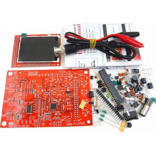 2.4" DIY TFT LCD Digital DSO138 SMD Set Measuring Instruments Oscilloscope STM32 Tester with Acrylic Case