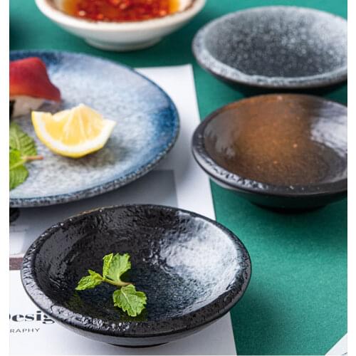 Seasoning hot Sauce Dish cup Ceramic Plate Small Dish Plates Butter mustard Sushi Vinegar Soy Dishes Kitchen Porcelain Saucer