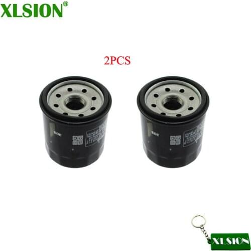 XLSION 2pcs Oil Filter For Kawasaki 16097-1064 16097-1067 16097-1066 16097-1063 Honda 15410-MM5-003 15410-MM9-013 15410-MM9-405