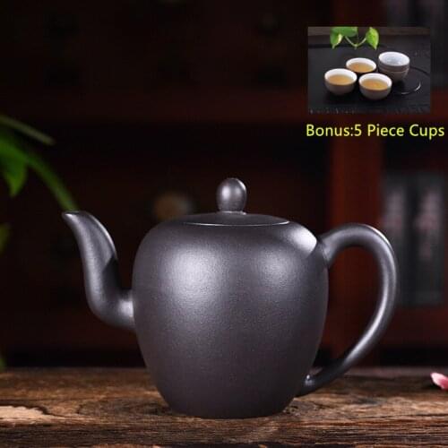 Yixing Purple Clay Tea Pot Bonus 5 Piece Cups Genuine All Hand Made Beauty Shoulder Tea Pot Kung Fu Teapot Tea Set Free Shipping