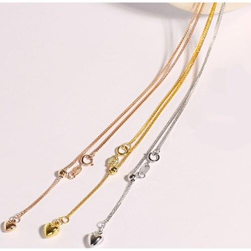 Sinya 18k Au750 gold necklace Chain DIY Multifunctional Pendant necklace for Mum women girls lover Y style adjustable chain