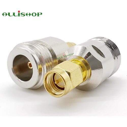 1Pcs SMA Male to N Female Jack RF Coaxial Adapter Connector N Female to SMA Male RF Coaxial Cable Connector Converter