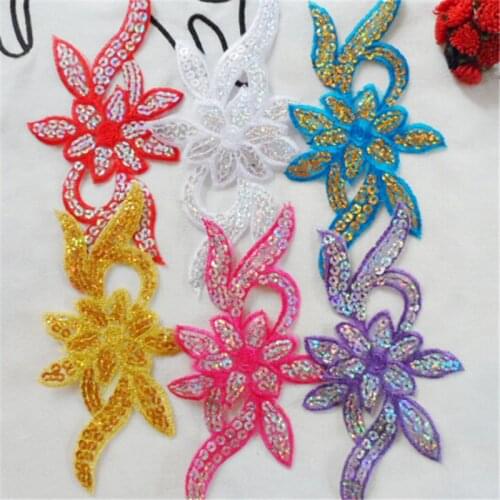 20Pieces 6Colors 26.5X 10cm Garments Lace Applique Flower Floral Motif Venise Venice Lace Applique DIY Accessorry BD0032