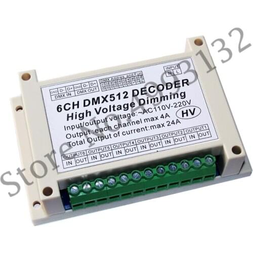 6-channel Dmx512, 220V Bulb Thyristor Dimming Digital Silicon Box Incandescent Dimmer