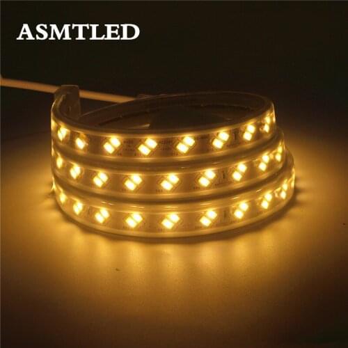 AC 220V 230V 5630 SMD 5730 Flexible LED Strip Lamp Outdoor Waterproof Light Too Row 120leds/m 220v LED Rope decoration Light