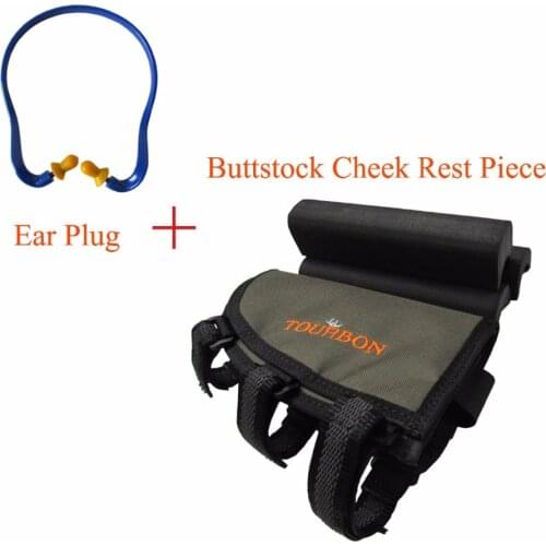 Tourbon Tactical Shooting Rifle Buttstock Cheek Piece Rest Silicone Earplugs Hearing Ear Noise Protection Hunting Accessories