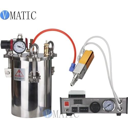 Free Shipping Automatic Dispensing Suction Valve Glue Dispensing Controller Equipment With Stainless Steel Pressure Tank 1L
