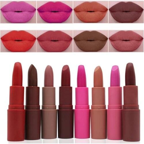 Velvet Matte Lipstick Makeup Beauty Moisturizing Waterproof Lipstick Women Lip Rouge T0898