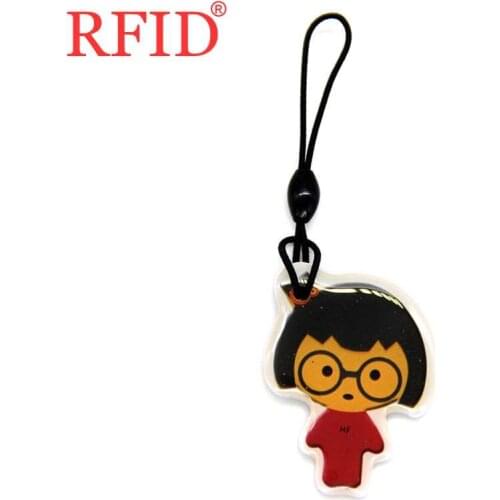 ID 125Khz T5577 T5557 T5200 Rewritable Writable RFID Card Keyfob Cartoon Waterproof Keychain Token Tag Access Control Card 1pcs