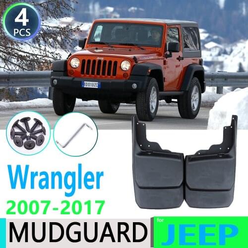 For Jeep Wrangler JK 2007~2017 2009 2010 2012 2013 2014 2015 2016 Fender Mudguard Mud Flaps Guard Splash Flap Car Accessories