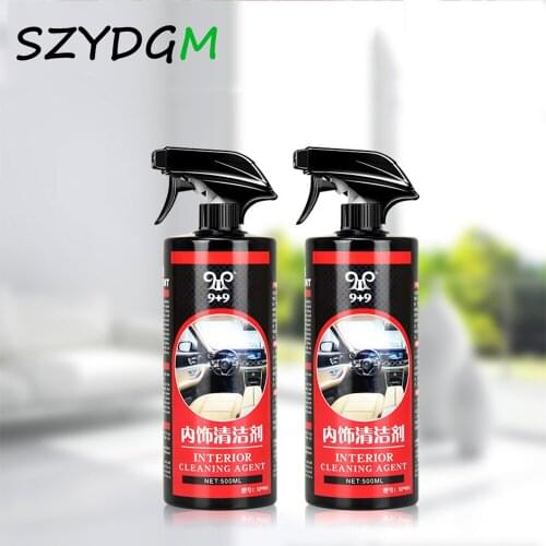 Car Interior Cleaning Agent Ceiling Cleaner Leather Flannel Woven Fabric Water-free Cleaning Agent Auto Roof Dash Cleaning Tool