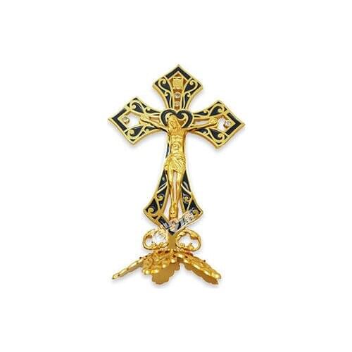 Catholic Relics Alloy Cross Bitter Family Table Decoration Icon Jesus Christian Family Prayer Gift