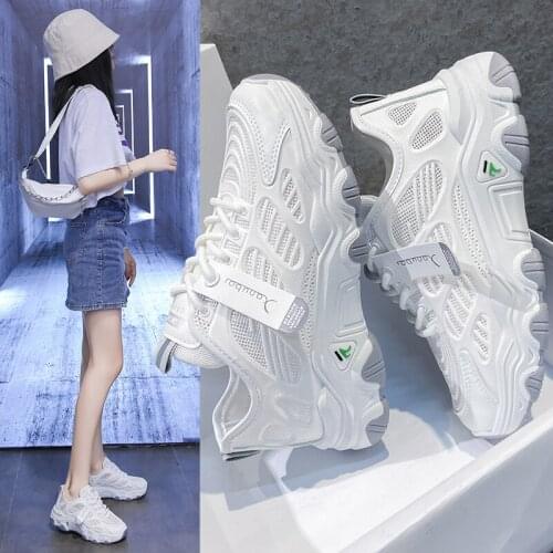 Dad Shoes Adult Platform Trainers Stylish Casual Chunky Sneakers Women shoes comfortable mesh Sport Thick Sole Footwear shoes