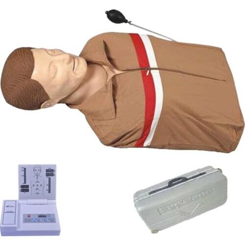 Advanced Half-body CPR Manikin, Adult First Aid Voice Monitor Rescue Dummy