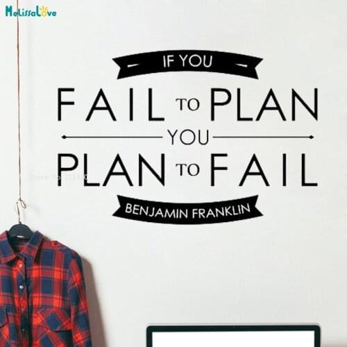 Failure Quote Wall Decal Vinyl Lettering Political Work Business Motivational Art Office Décor Self-adhesive YT3888