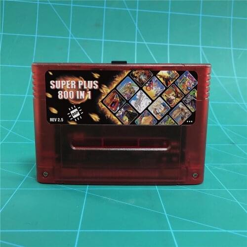 New Super DSP Version Plus 800 in 1 REV 2.5 Game Card for SNES 16 Bit Game Console Cartridge Support all USA/EUR/Japan Consoles