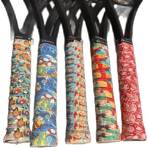 2pcs ZARSIA NEW 2020 colorful printing Tennis Racket Overgrip Anti-skid Sweat Absorbed Wrap Taps Tenis Racquet Dry grips
