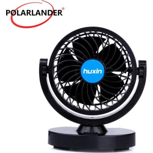 DC12V 24V Shaking Head 306°Rotation Plastic Non-slip Electric fan Blue Orange Car Cooling Fan Wind Power Ventilation